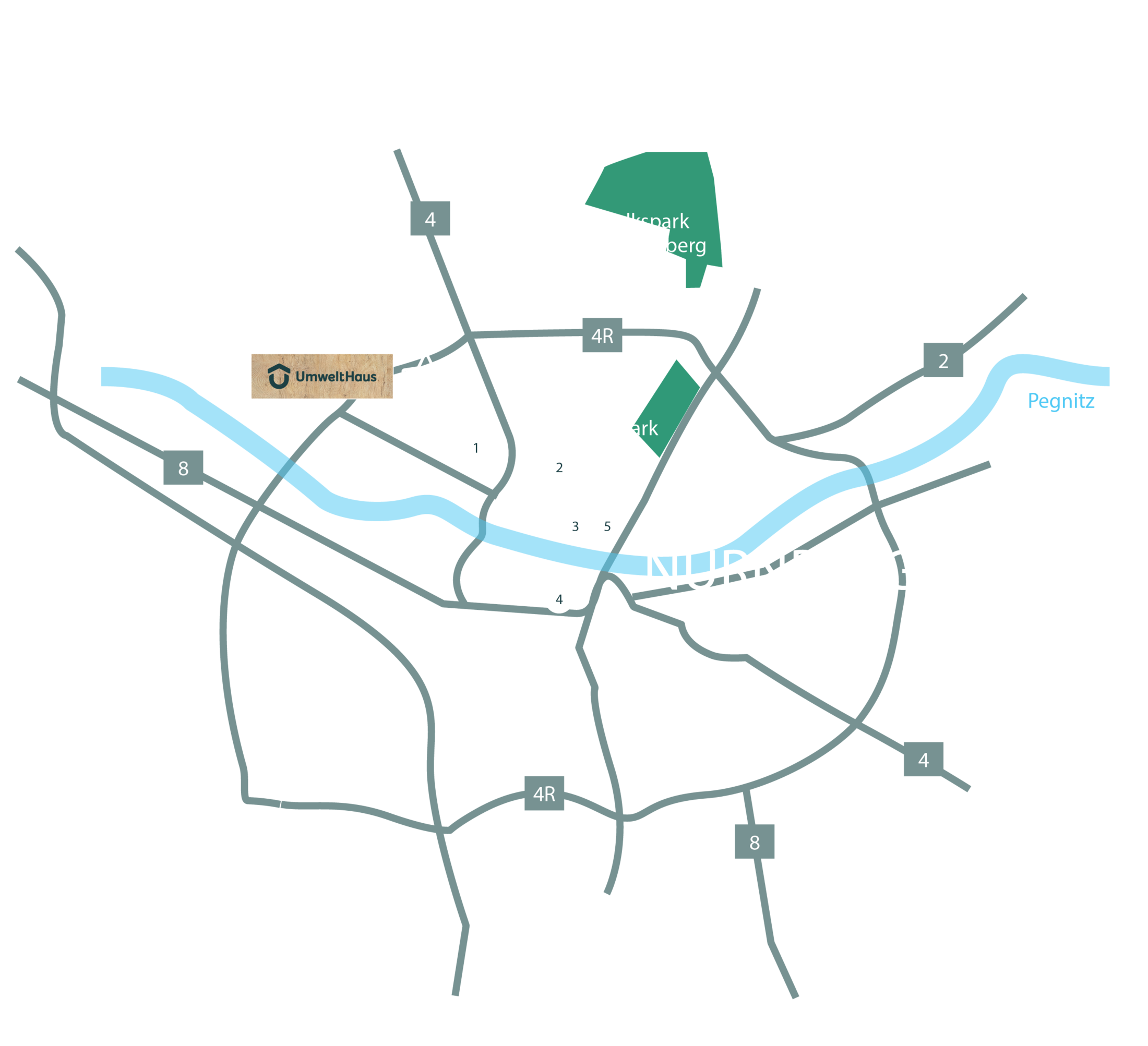 Umwelthaus Nürnberg Lageplan